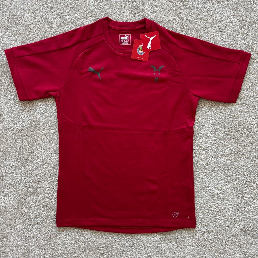 Puma Chivas Guadalajara T-Shirt Men Size Large Red Casual Tee NEW